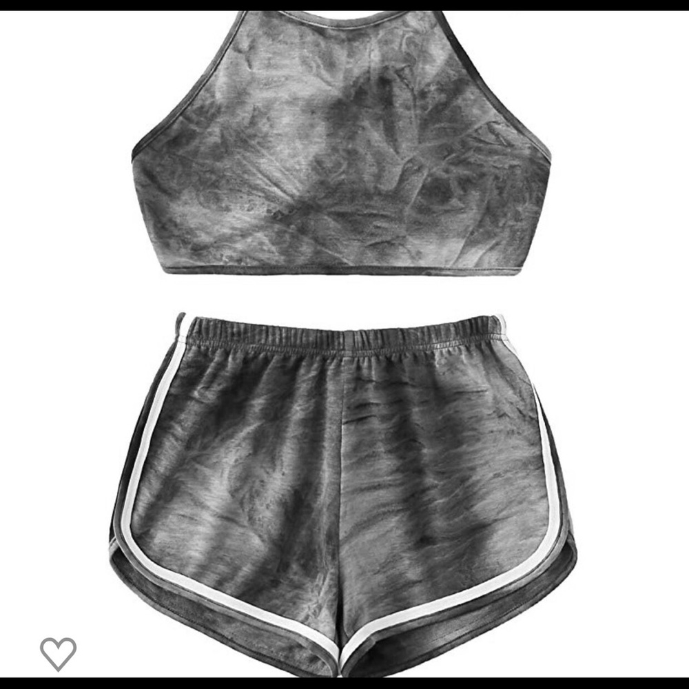 2pcs Tye Dye Short Set